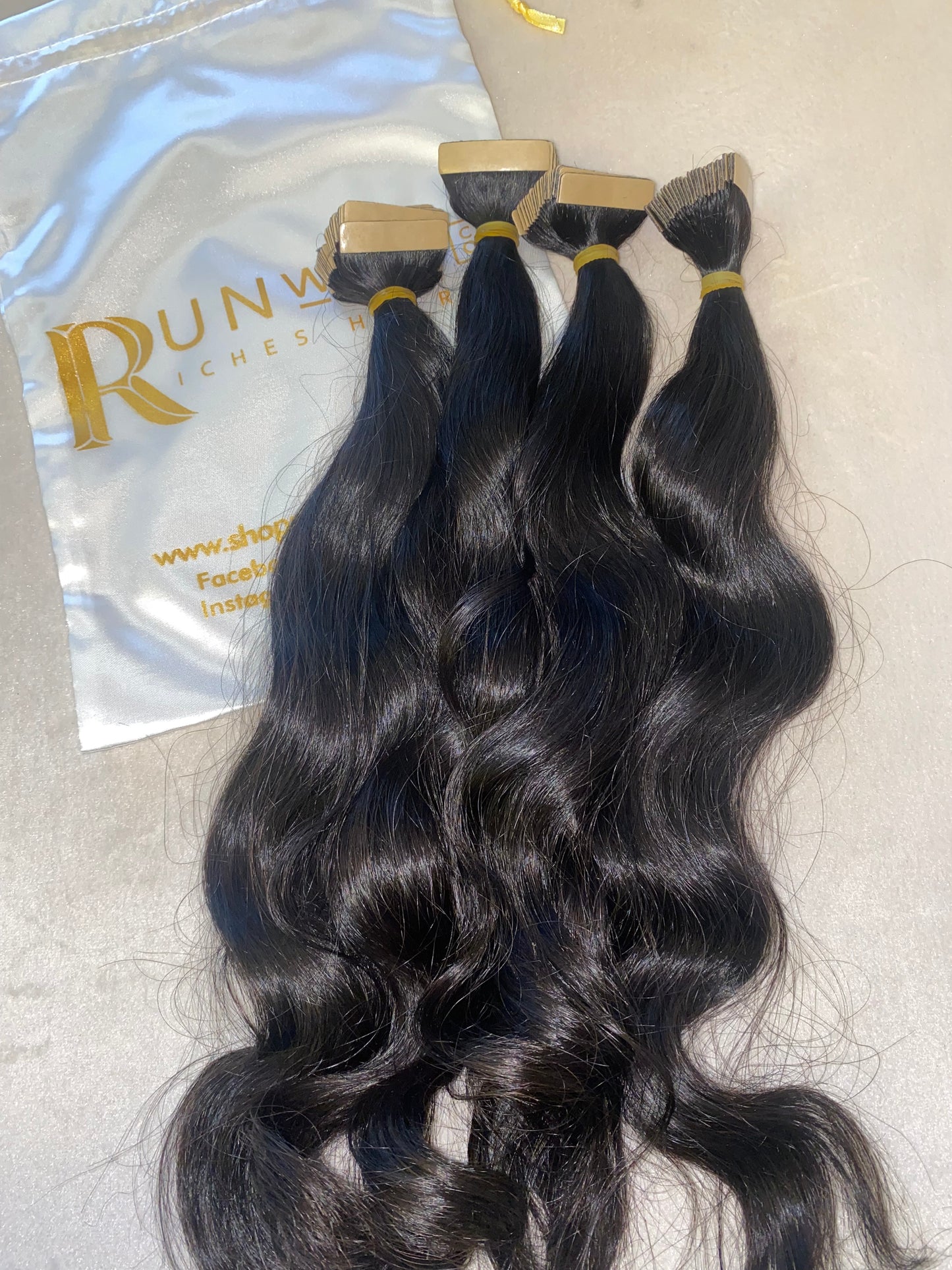 Raw Cambodian Natural Wavy Tape-Ins