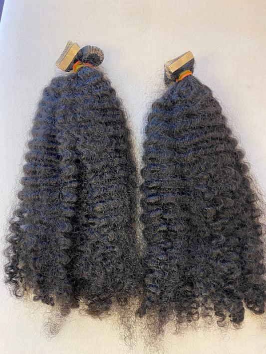 Raw Burmese Kinky Curly Tape-Ins