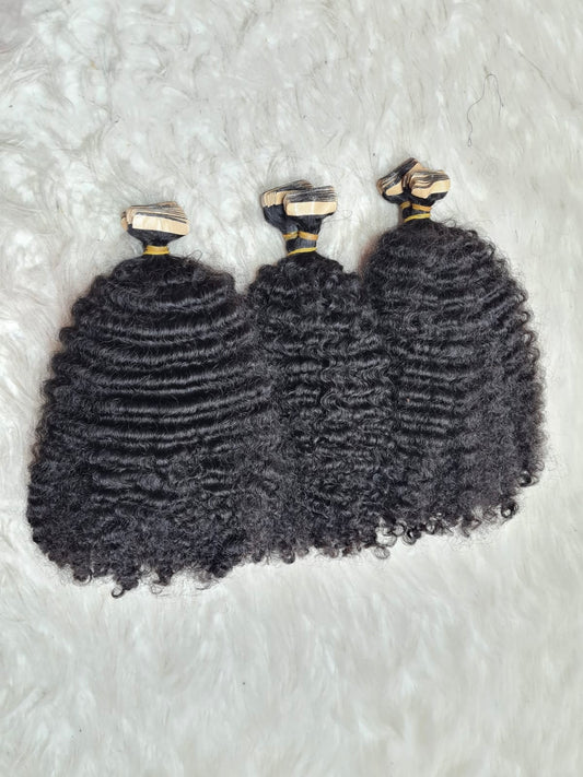 Raw Burmese Curly Tape-Ins