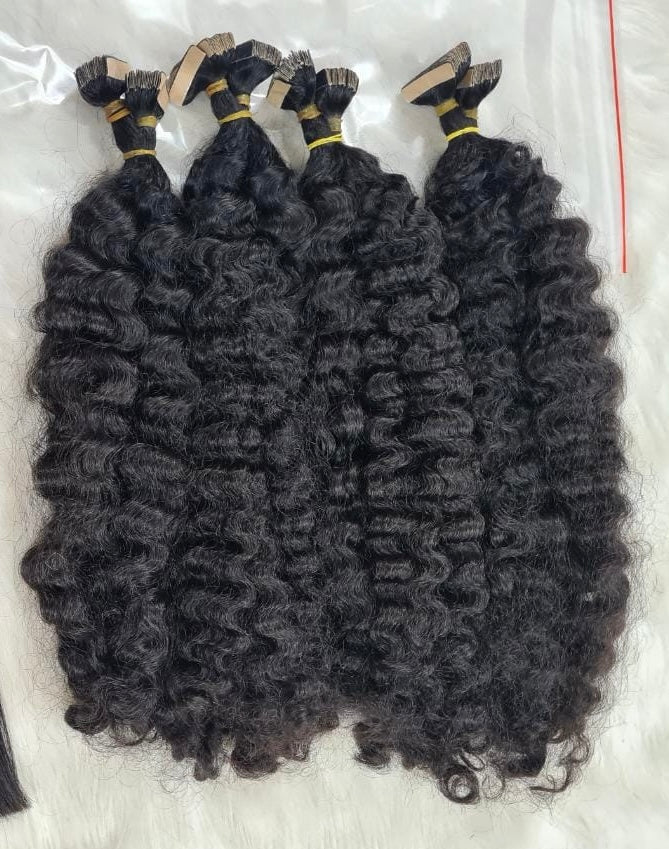 Raw Burmese Curly Tape-Ins
