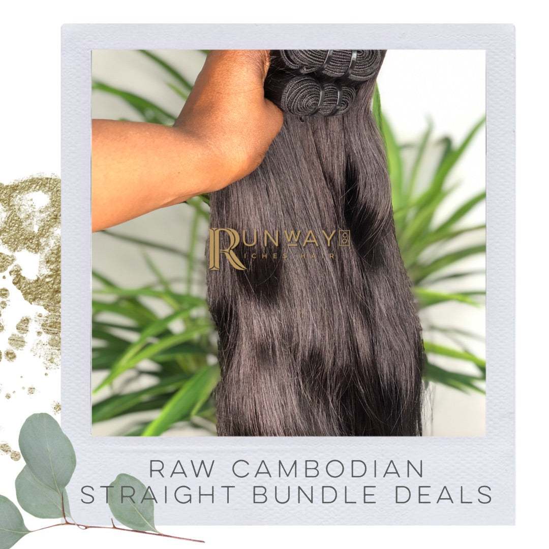 Ofertas de paquetes de cabello lacio camboyano crudo