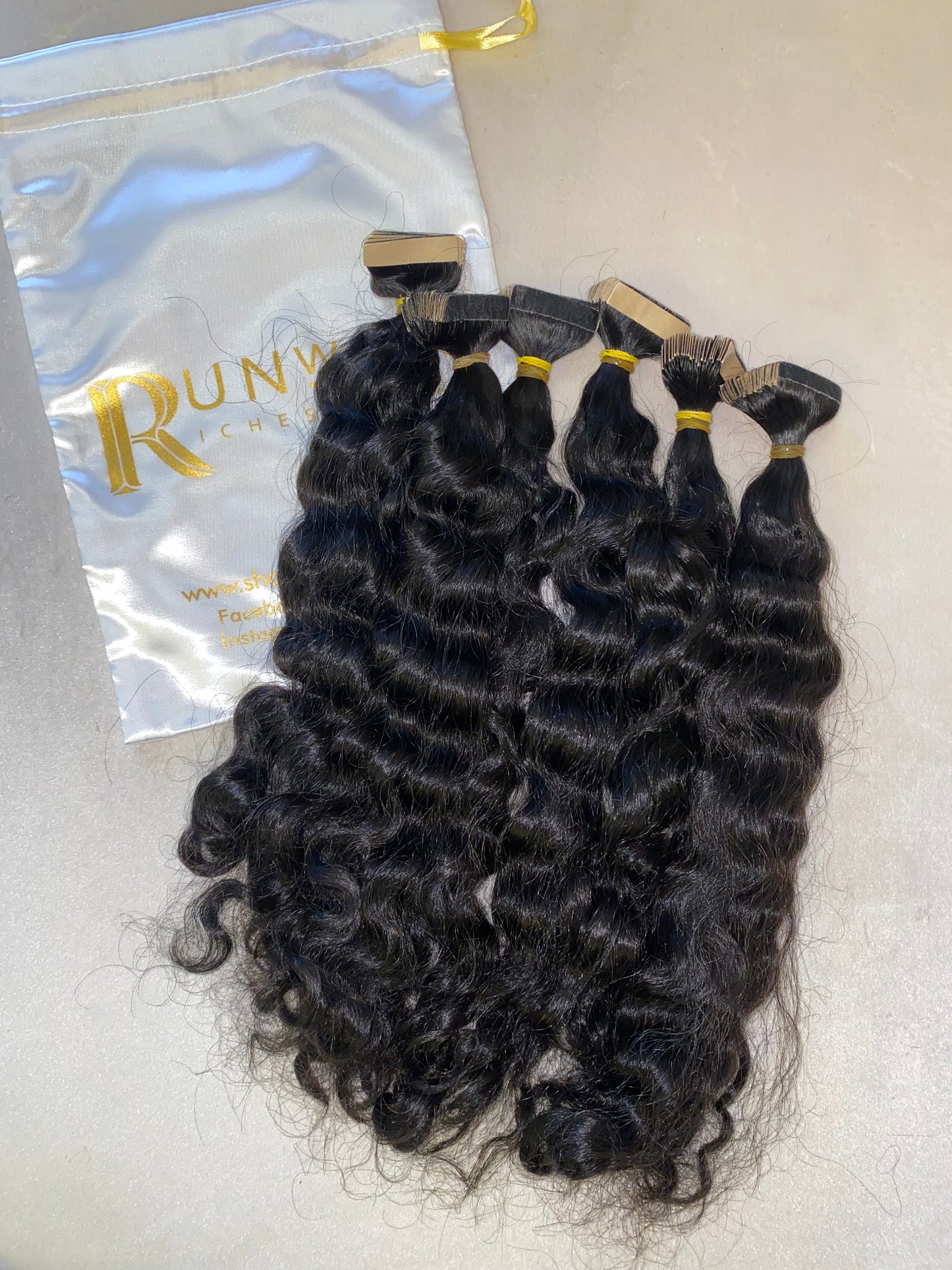 Raw Burmese Wavy Curly Tape-Ins