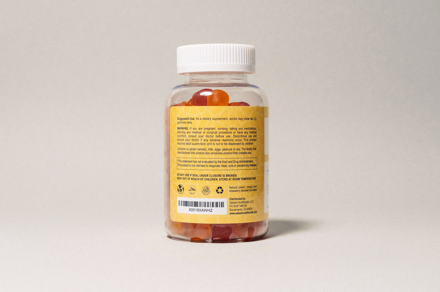 Halal Vitamin D3 2000 IU Gummies - 90 Count