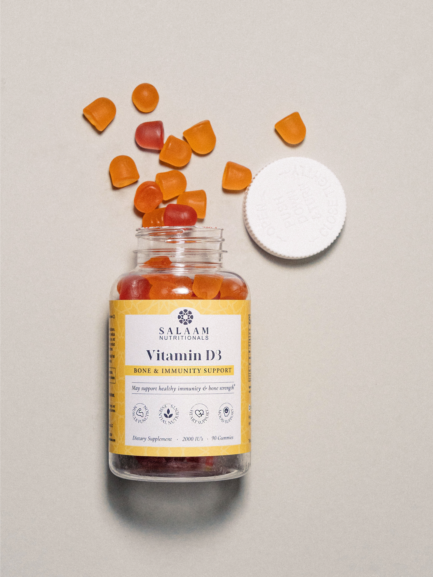 Halal Vitamin D3 2000 IU Gummies - 90 Count