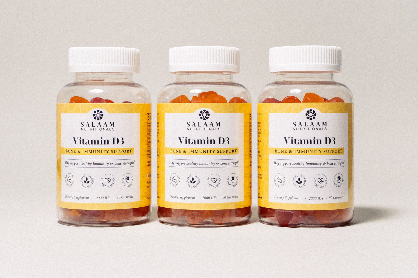 Halal Vitamin D3 2000 IU Gummies - 90 Count