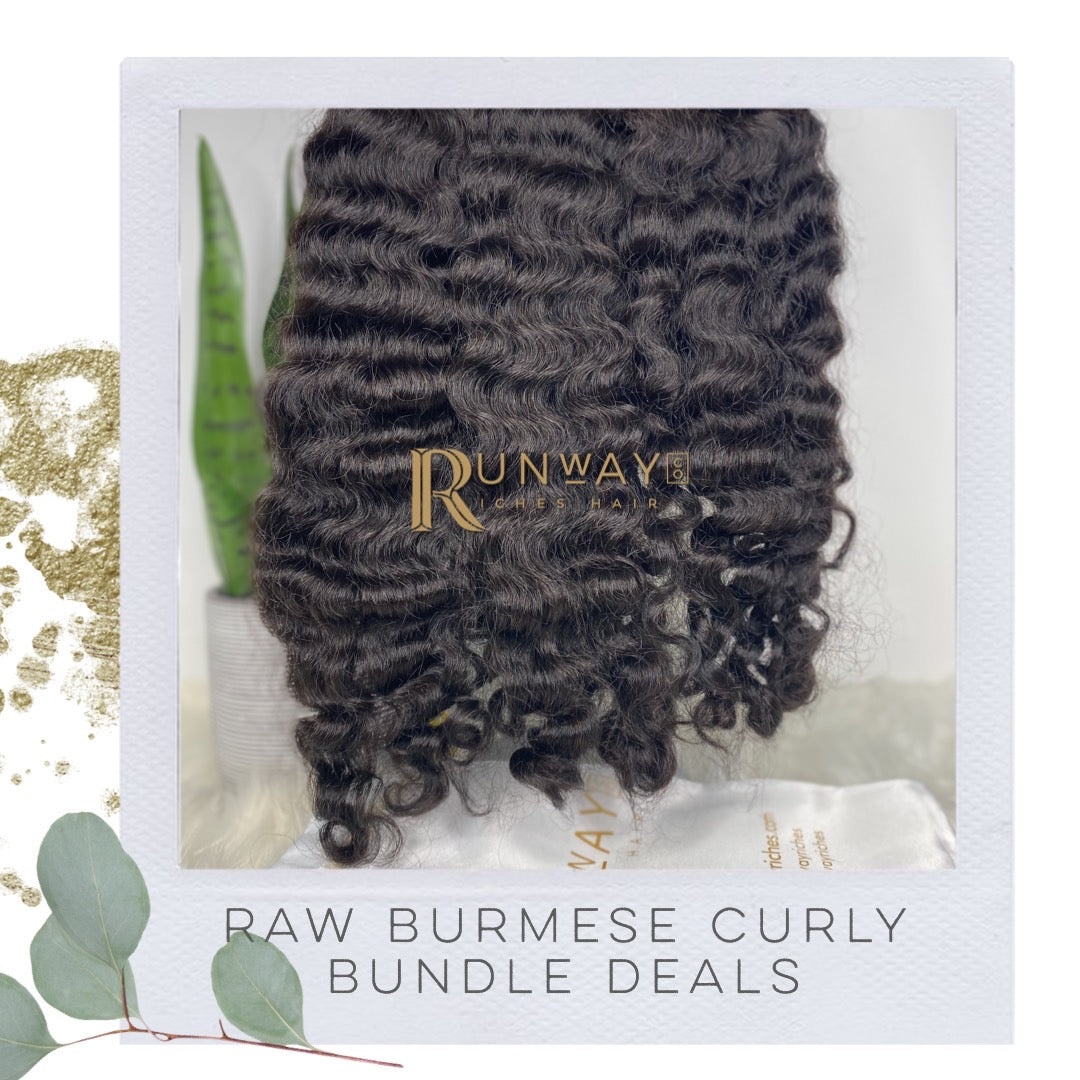 Ofertas de paquetes de cabello rizado birmano crudo