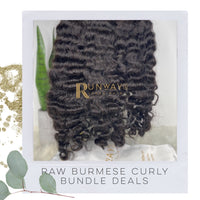 Offres groupées de cheveux bouclés birmans bruts