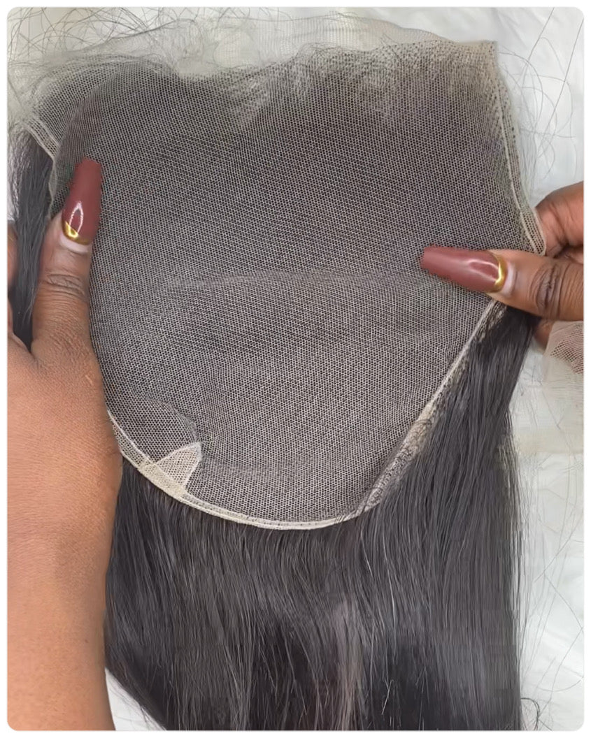 Raw Cambodian Straight Lace Closure
