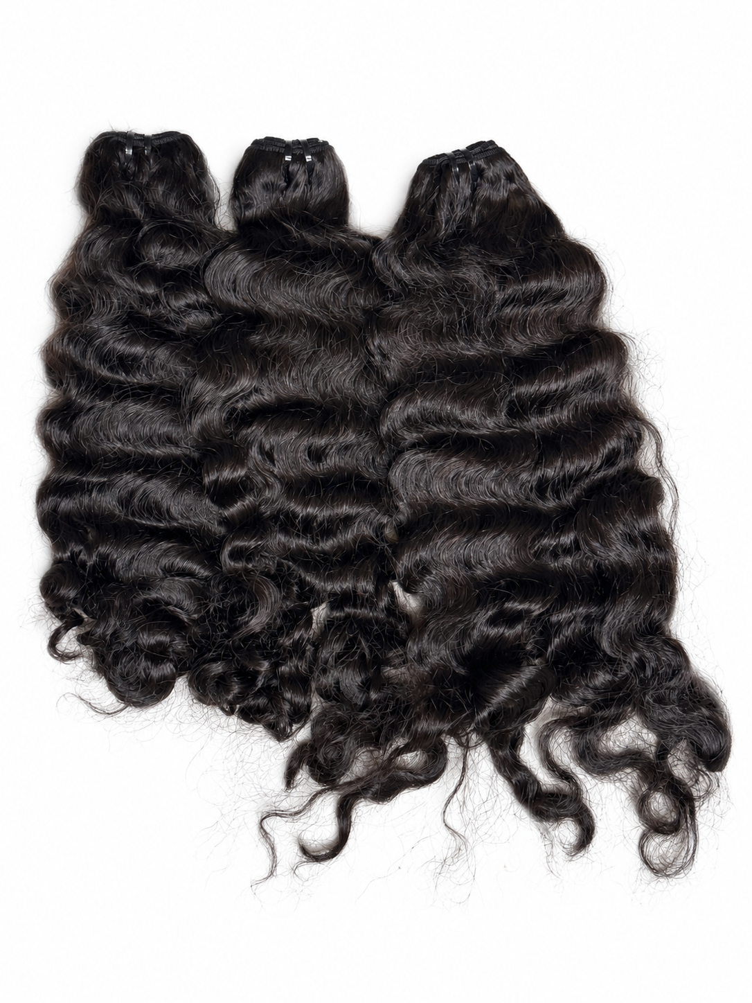 Offres groupées de cheveux bouclés ondulés birmans bruts
