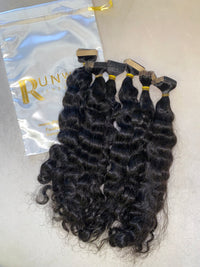 Raw Burmese Wavy Curly Tape-Ins