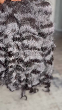 Cheveux ondulés et bouclés de Birmanie bruts