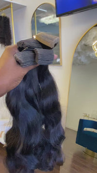 Raw Cambodian Natural Wavy Tape-Ins